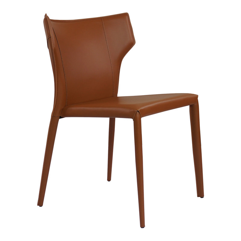 Corrigan Studio® Miesner Wingback Leather Dining Chair Wayfair